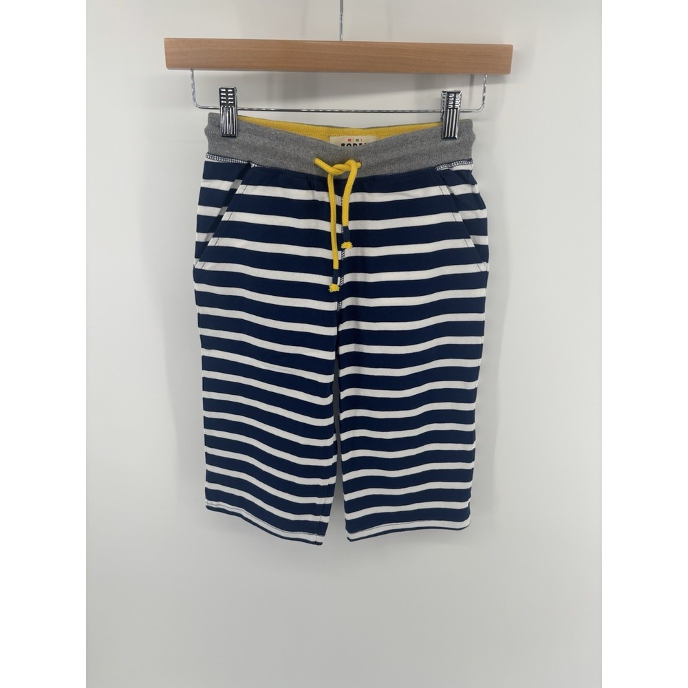NWOT Mini Boden Striped Jersey Baggies Sz 9 Years Drawstring 100% Cotton